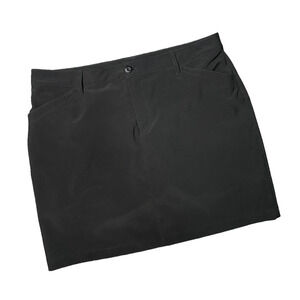 EDDIE BAUER | sz 14 Women's Black Solid Stretch Activewear Skort with Pockets